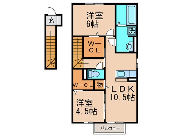 クレール本城Ⅱの物件間取画像